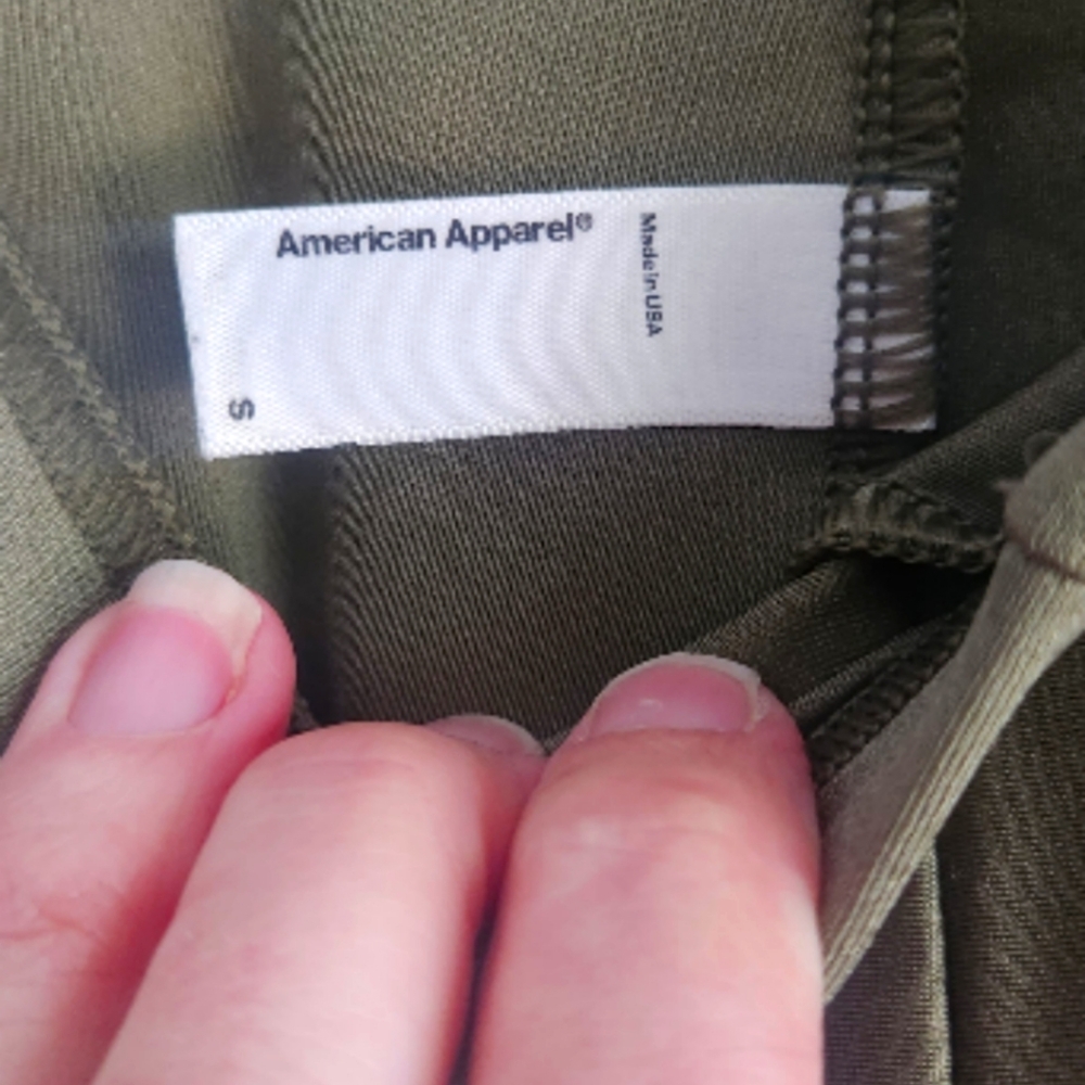 American Apparel shiny Metallic green Leggings - Picture 4 of 7